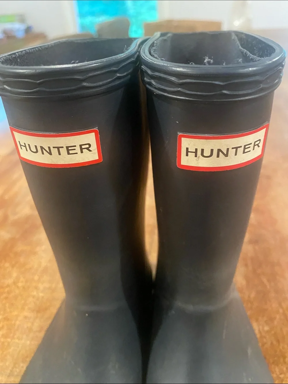 Kids US size 11 navy blue Hunter boots